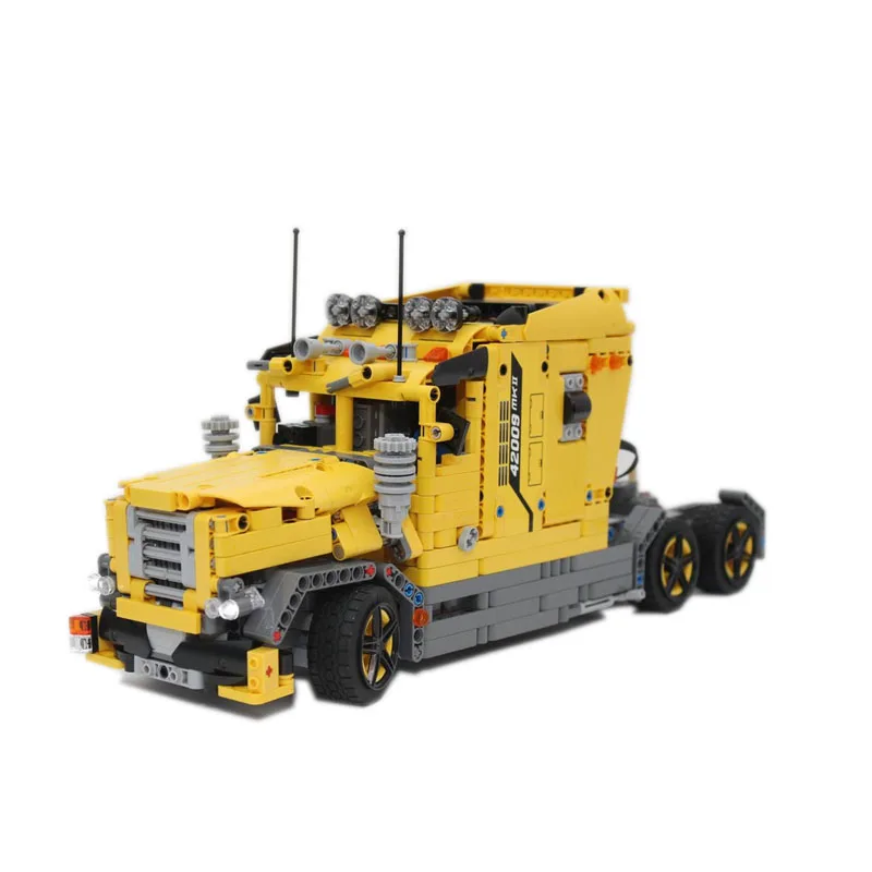 MOC-43684 Yellow New Style Transport Truck Building Block Model 1374Parts Educational Boy Kids Birthday Building Blocks Toy Gift