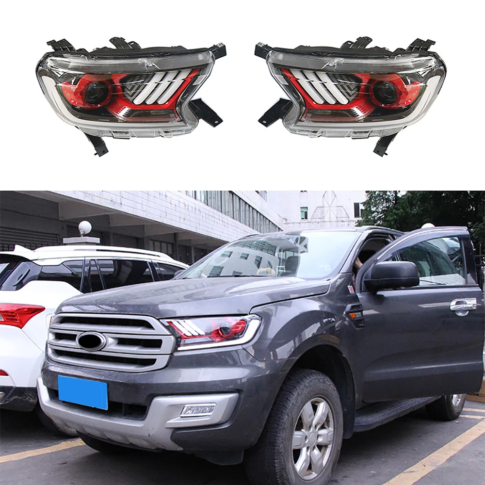 Car LED Headlights Assembly Fit For Ford Ranger Endeavor Everest 2016-2021 Auto Head Light Modified Head Lamp Accessories