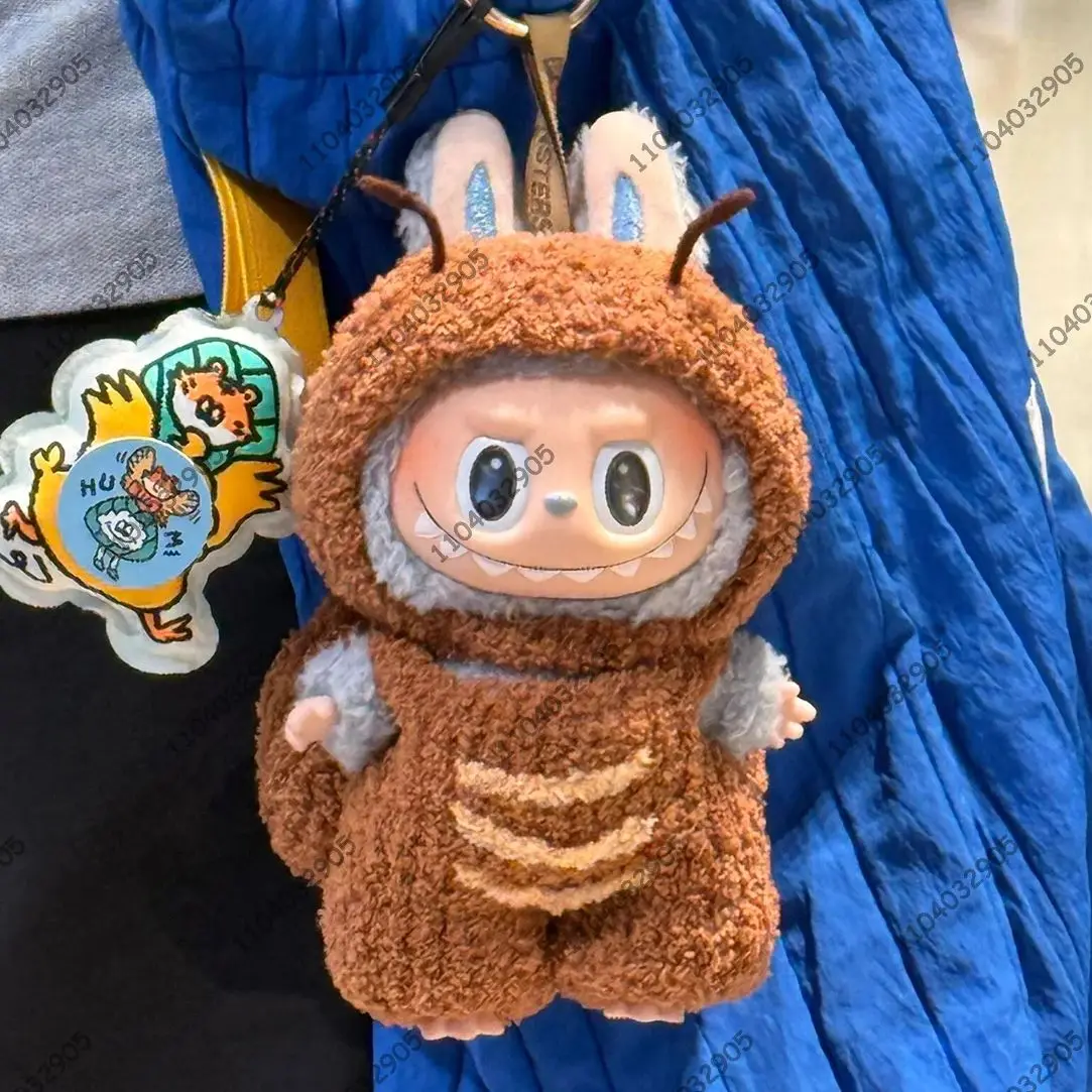 

For Labubu The Monster Cute Cockroach Costume Blackbeetle Clothes Vinyl Doll Action Figure 1:1 Replica Bag Charm Bag Pendant