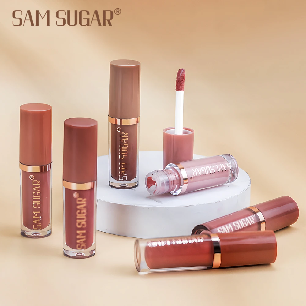 SAM SUGAR 12-color book lip gloss set matte velvet non-stick lip glaze lipstick