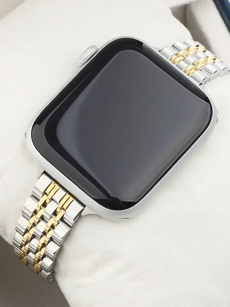 Edelstahlarmband für Apple Watch Ultra3 Band 49 42 44mm Metallarmband für Watch Series 11 10 46mm 9 8 7 6 SE 5 4 3 45 41mm