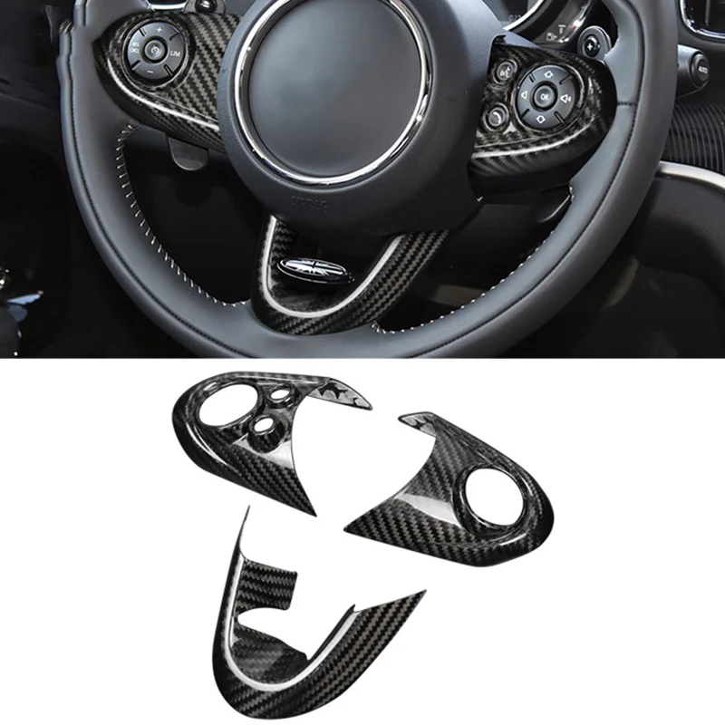 

Carbon Fibre Car Steering Wheel Button Decoration Frame Trim Auto Interior Accessories for BMW MINI Cooper F54 F55 F56 F57 F60