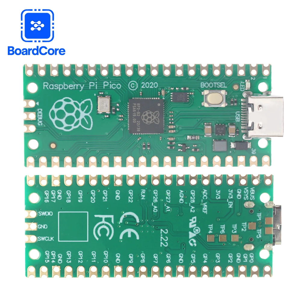لوحة تطوير وحدة التحكم الدقيقة RP2040 Raspberry Pi Pico Dual Core Wireless Wifi Programming Type C USB