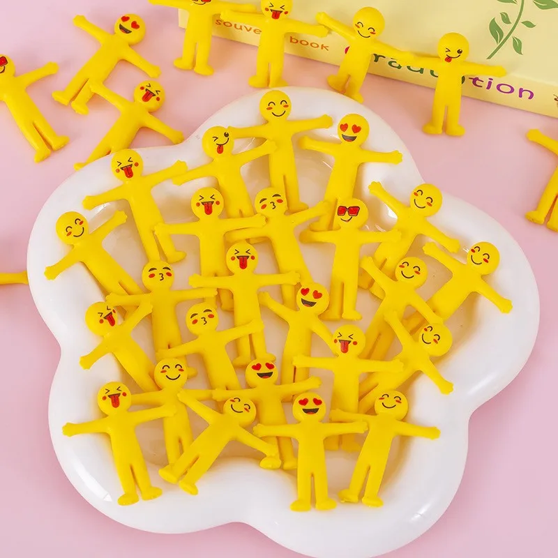 Dehnbarer Gelber Mann Fidget Toy TPR Dehnbares Quetschspielzeug Stressabbau Lustige Biegbare Figur für Kinder Erwachsene ADHS Spielzeug – Detail 4