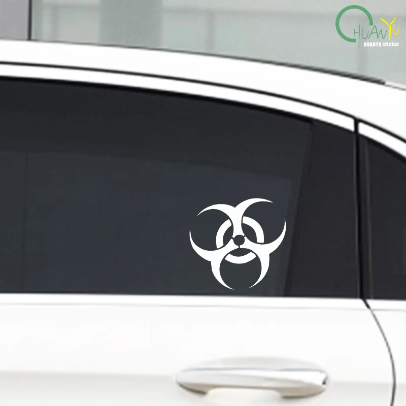 Cool Biohazard Warning Motocross Stickers Danger Sign Decals Bicycle Racing Fuel Tank Body Off-road Motorcycle Helmet Decoration