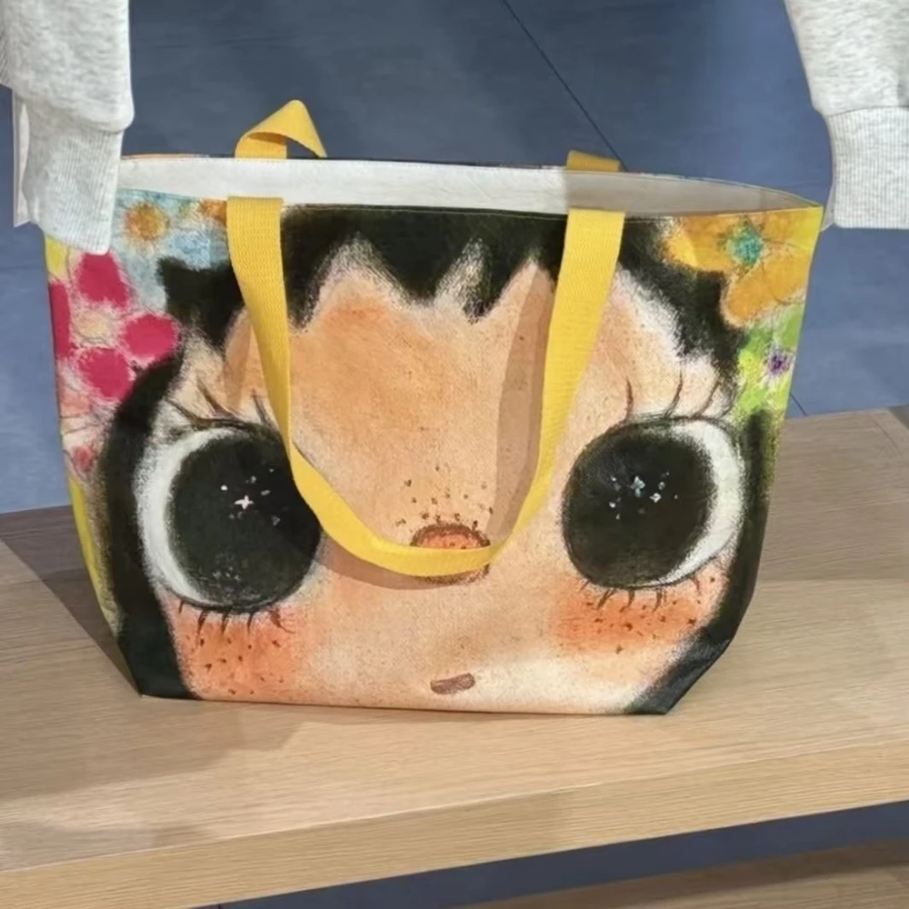 Y2k Portrait Print Handbag Fashion Dupont Paper Creative Light-weight Shoulder Bag Large Capacity Leisure Shopping Bag for Women