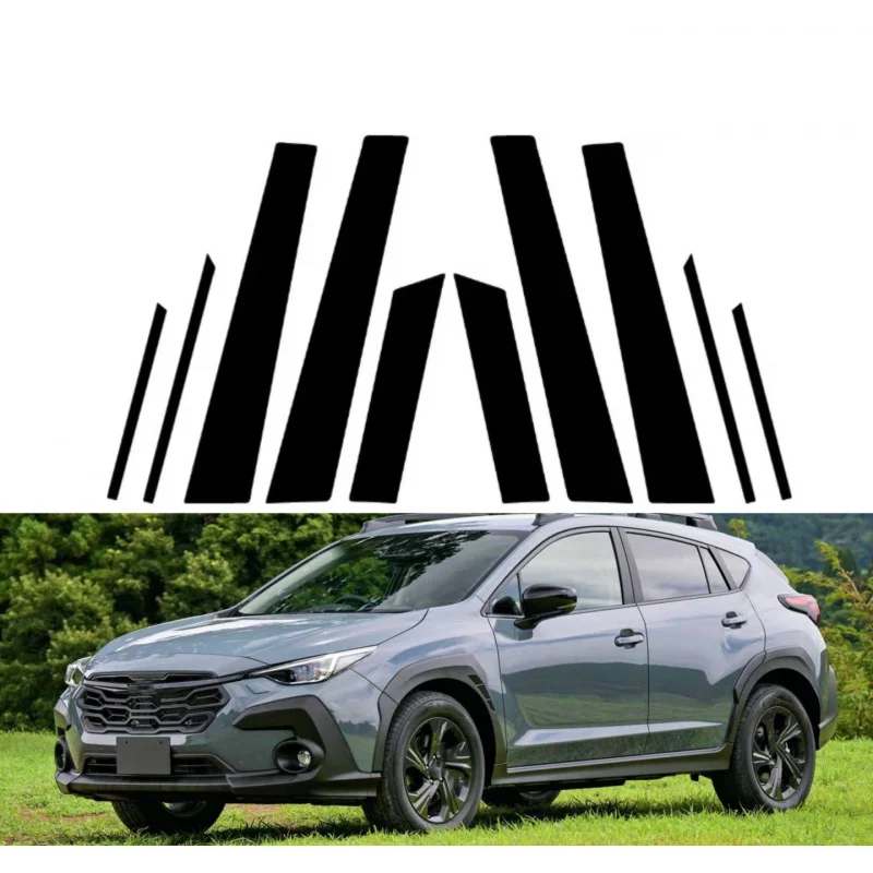 

Gloss Black Pillar Posts Fit For Subaru Crosstrek 2018 2019 2020 2021 2022 2023 Door Decor Window Sticker Cover