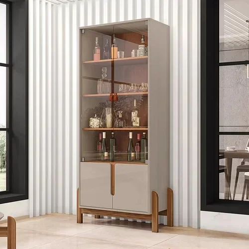 

Glass Wine Cabinet, Modern High-end Living Room Display Cabinet, Customized Dining Room Side Cabinet