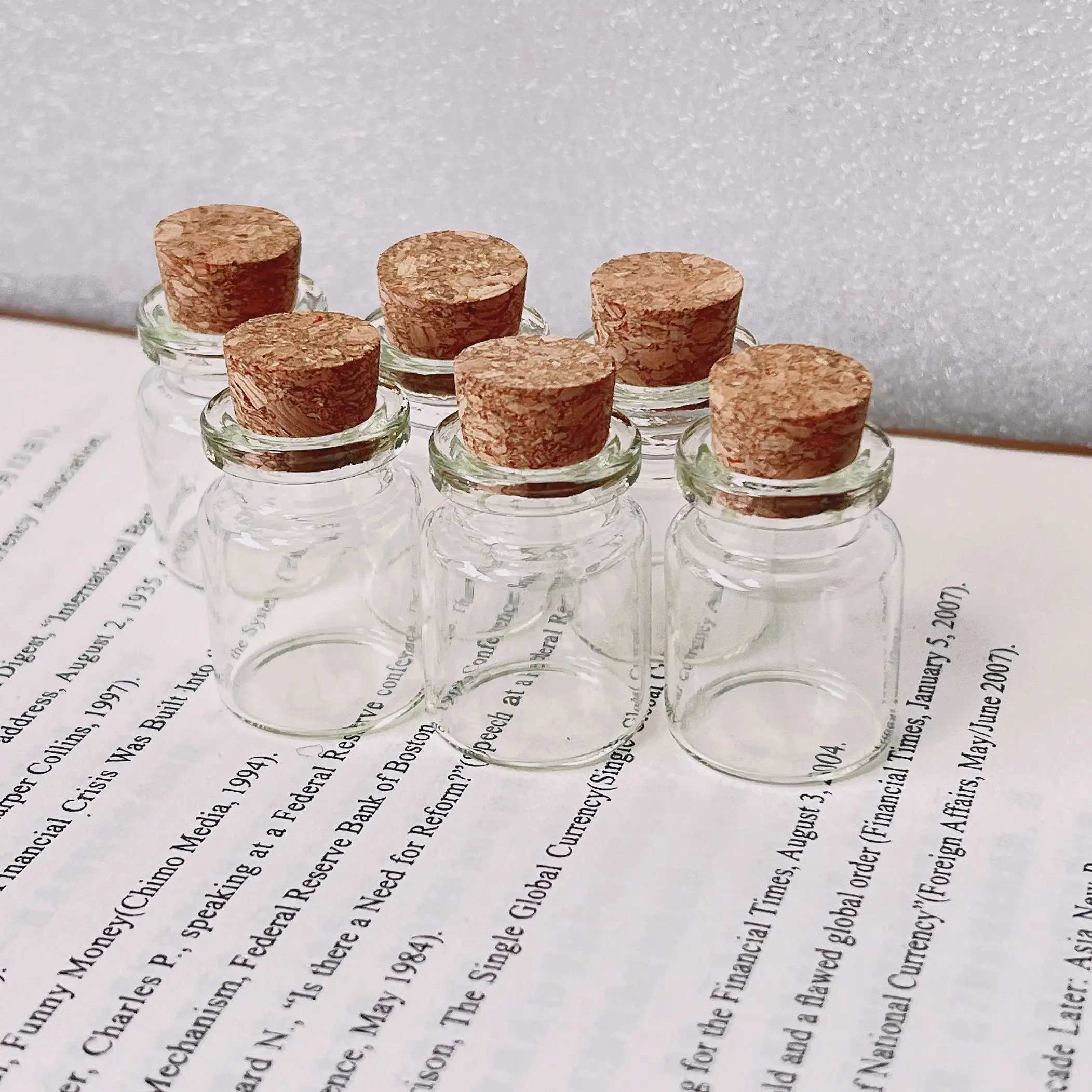 50/105/210 Pcs 5ml Small Glass Bottles with Cork Mini Decorative Jars for Home Decor Wishing Bottles Craft Storage DIY Container