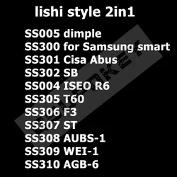 NewDiscount  Lishi style 2in1 SS301 SS304 SS310 For dimple lock for cisa abus for aubs for AGB for T60