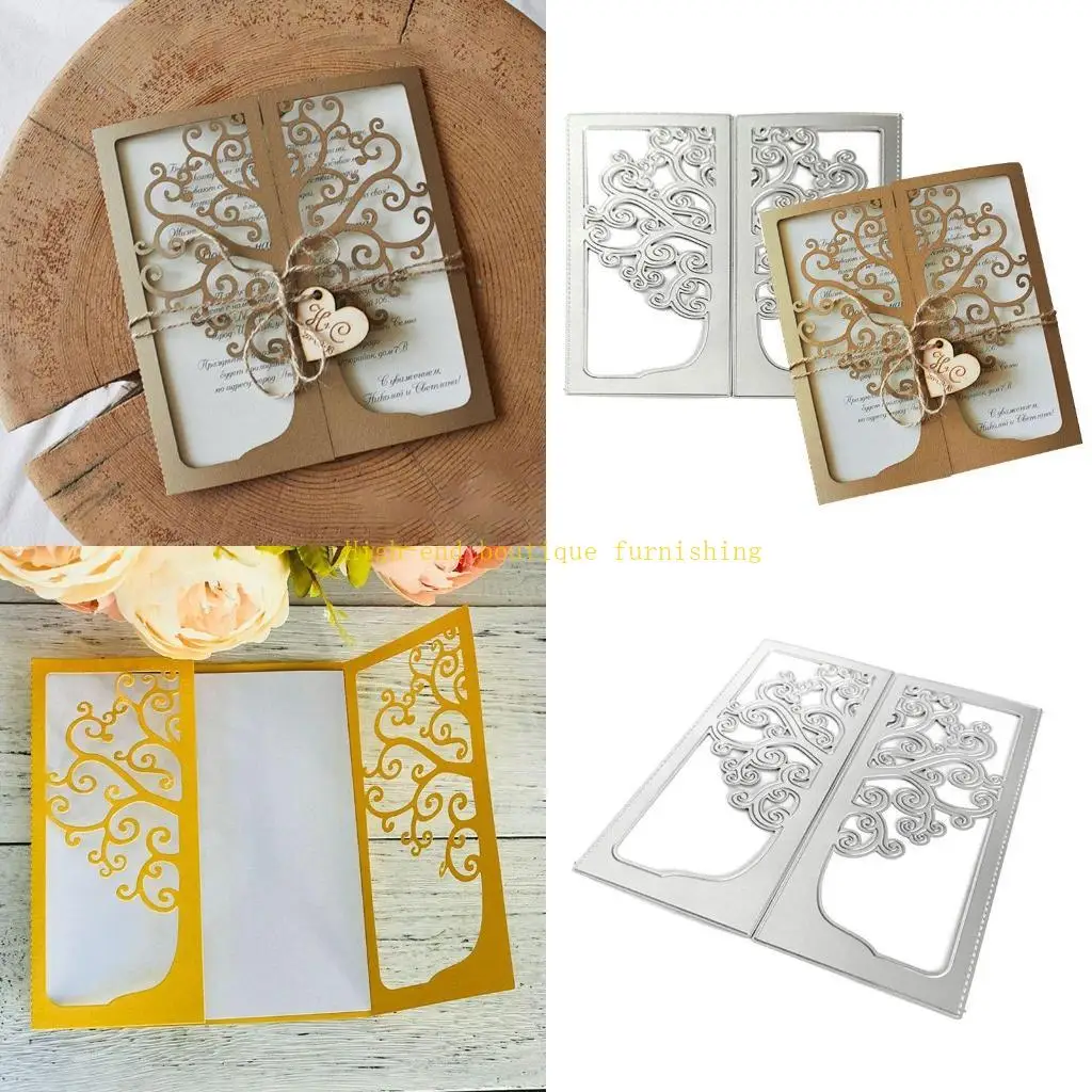 

L9NB дерево желаний металлический трафарет DIY скрапбукинг альбом штамп бумажная карта