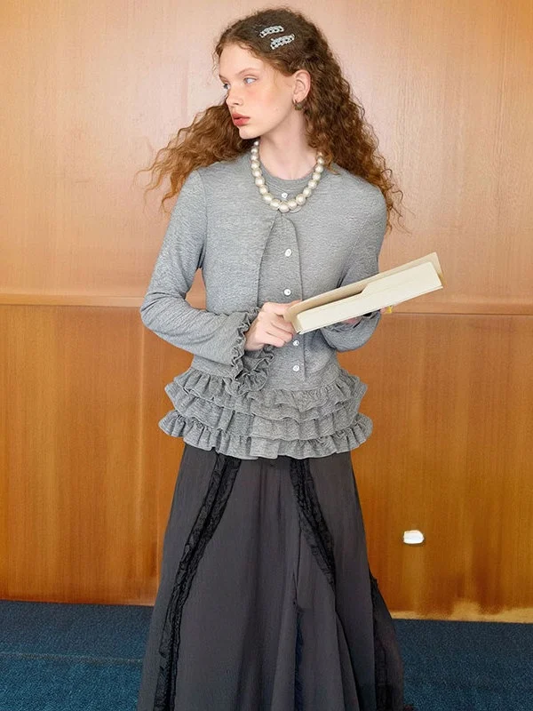 

Повседневная женская верхняя одежда с цветочным пэчворком и длинными рукавами, весна 2026, новинка, французский стиль, свободный крой, не требует глажки