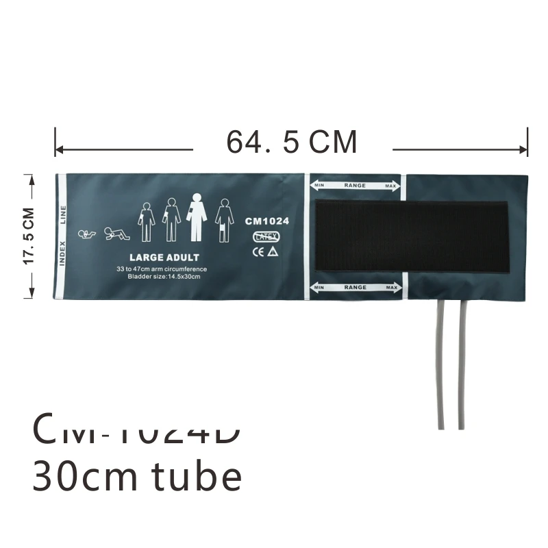 Manchette de haute qualité de tension artérielle de resubdivision, bras LYumabov33-47 cm, pièces d'équipement de moniteur patient médical (CM-1024D-01)