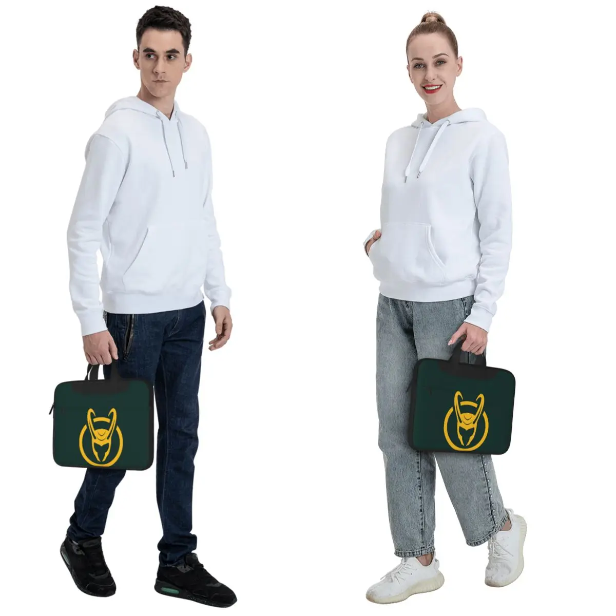 Loki Variant クロスボディ ラップトップ バッグ ケース コンピューター バッグ 耐久性のある保護ノートブック ポーチ Lenovo 用