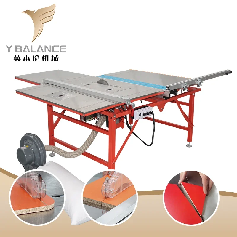 Woodworking cutting precision table portable panel saw machine sliding table saw for sale with router