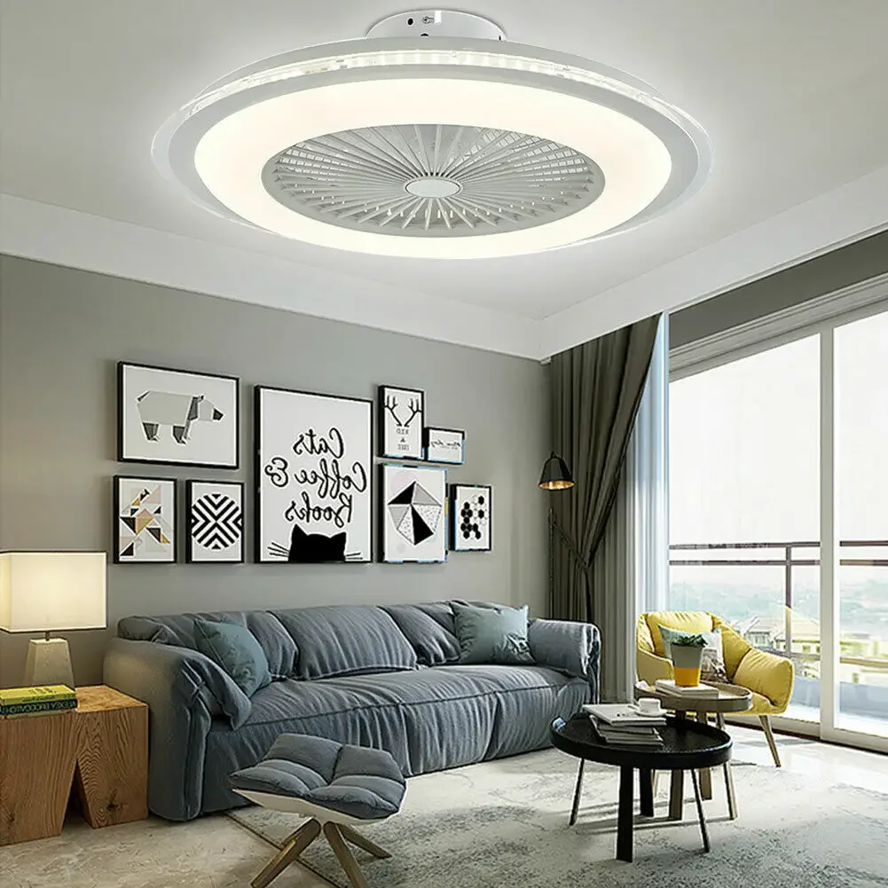 

New LOYALHEARTD Modern LED Ceiling Fan Light Bedroom Chandelier Pendant Lamp Fixture With Remote Control