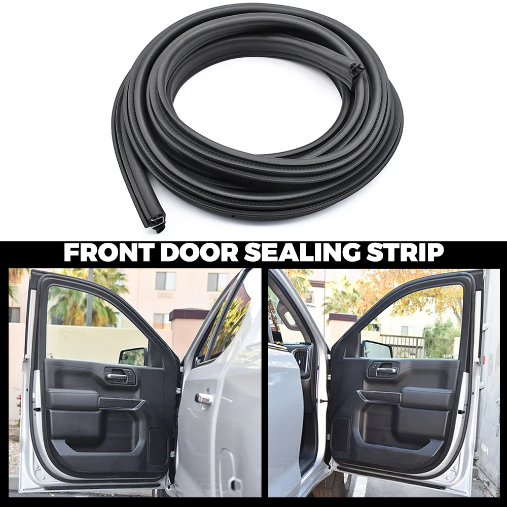 Left & Right Front Door Weatherstrip Seal Strips 22766400 For Chevrolet Silverado 1500 2500 3500  GMC Sierra 1500 2500HD 3500HD