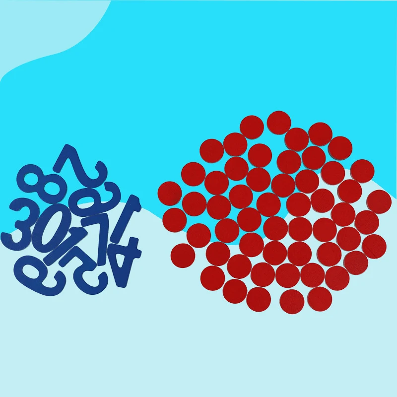 Kids Wooden Montessori Cognitive Cards Number Counting Math Game Educational Toys For Kids Early Childhood Preschool Training