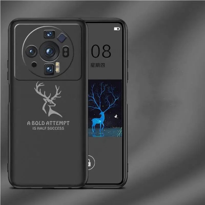 

Fundas For Xiaomi 12S 12X 12 Pro Soft Silicone Matte Phone Case Capa For Mi Civi 1S Cartoon Elk Deer Head Phone Cover Ultra Slim