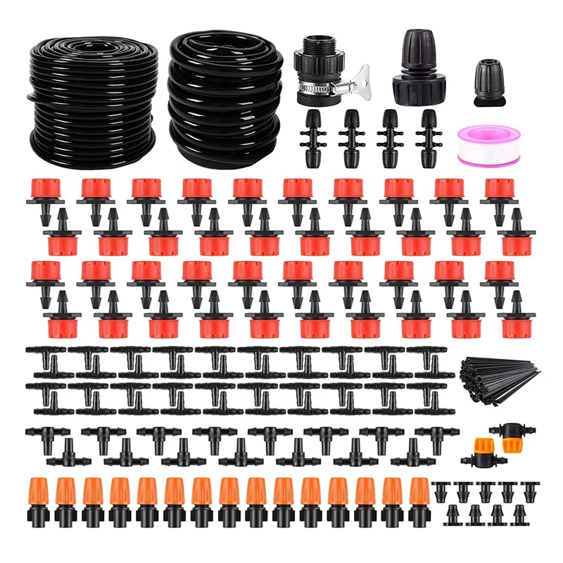 

165 FT Garden Irrigation System 1/4 Inch 1/2 Inch Blank Distribution Tubing Watering Drip Kit Irrigation