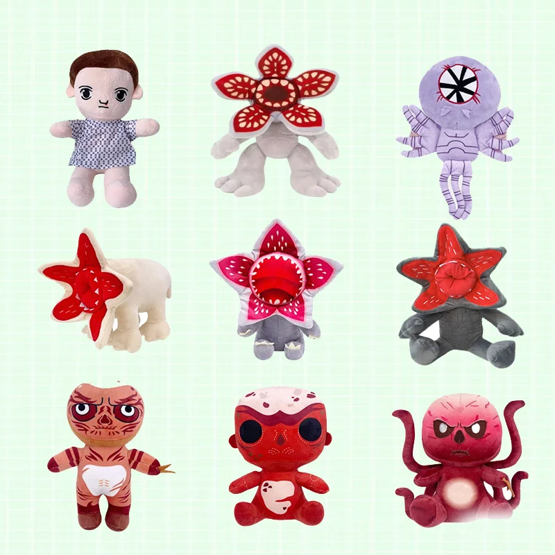 

Плюшевые игрушки с персонажами популярных мультфильмов: милые куклы Элевин и Демогоргон, мягкие игрушки для детей, подарки для мальчиков и девочек на Хэллоуин