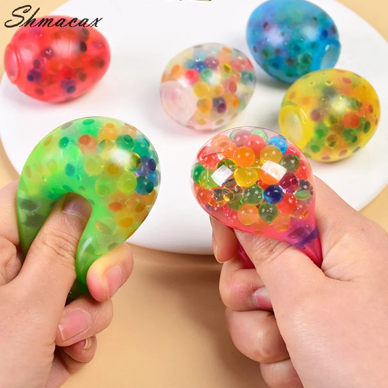 1PC Simulation Rainbow Bead Egg Pressure Reducing Ball Squishy Fidget Toys Funny Stress Reliever Reduce Pressure Prop