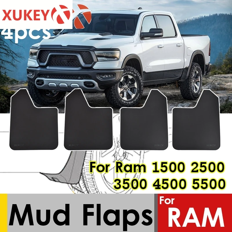 For Dodge Ram pickup 1500 2500 3500 4500 5500 SRT-10 4x4 DRW Rumble Bee Mud Flaps Mudflaps Splash Guards Mudguards Fender Flare