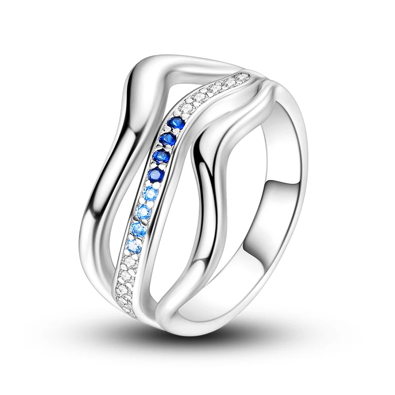 Women's Silver Plated Hollow Evil Eye Ring