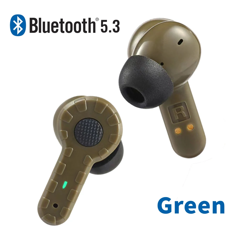 2024 New Bluetooth 5.3 Earplugs Military Electronic Noise Reduction Hearing Protection Wireless Earbuds for Range Shoot Hunting