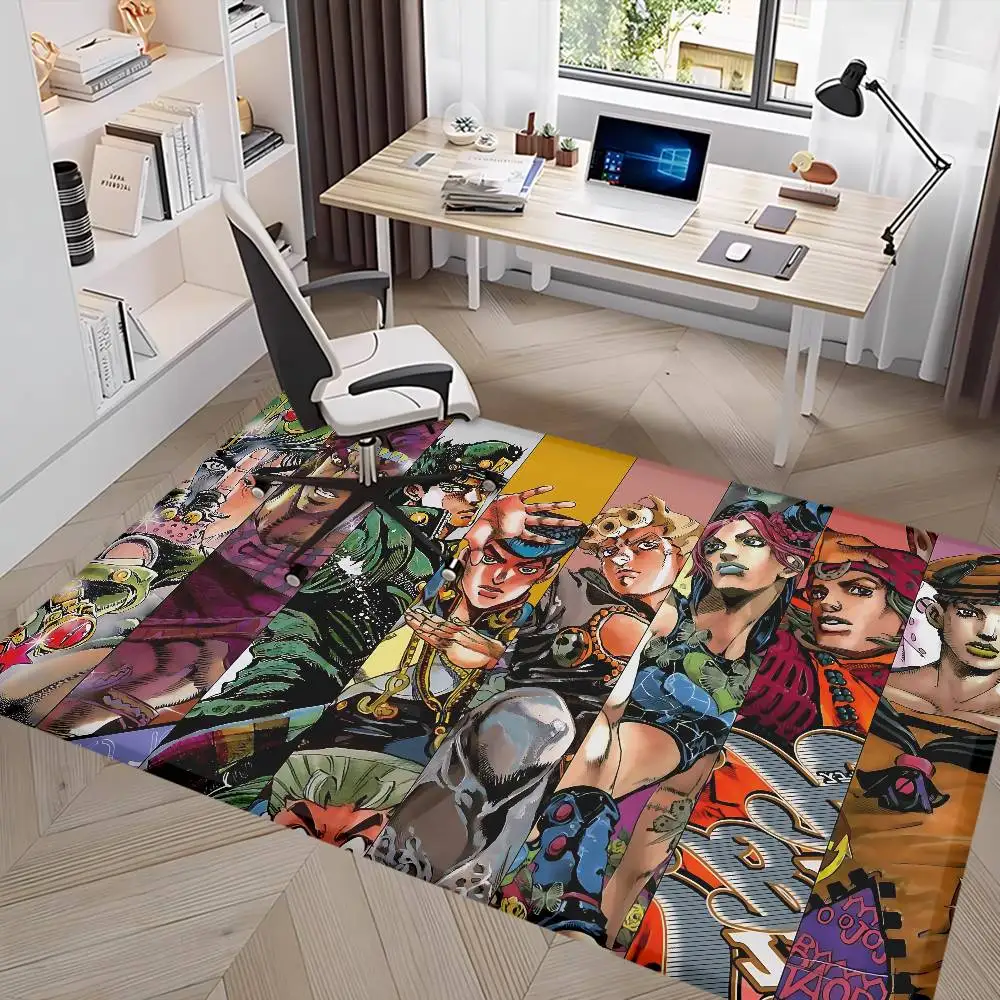 Cartoon Anime J-JoJo's Bizarre Adventure Door Mat Washable Non-Slip Living Room Sofa Chairs Area Mat Kitchen Doormat Area Rug