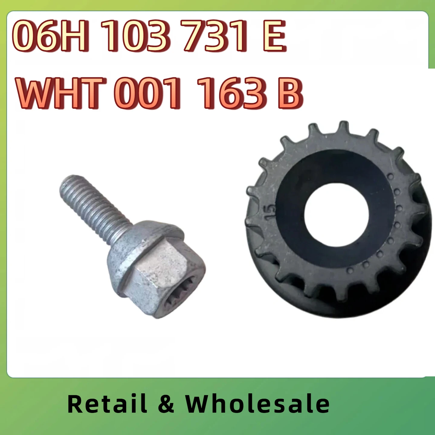 WHT001163B WHT001163B  EA888 Engine water pump pulley And Screws For VW Maiteng / New Passat / Tuguan 06H103731E 06H 103 731 E