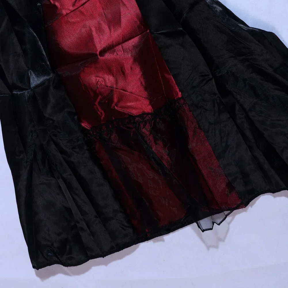 Halloween Gothic Dark Court Kinder Vampir Geisterbraut Hexe Kostüm Unisex Kinder Party Cosplay Kleidung Outfits – Detail 9