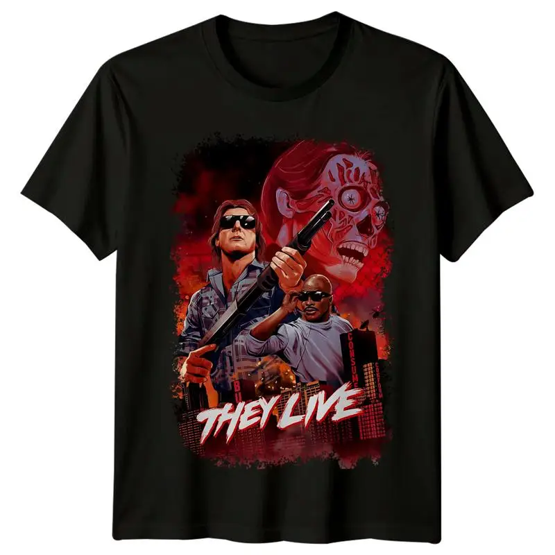 They Live 1988 Movie Poster Inspired  T shirt Retro 80s