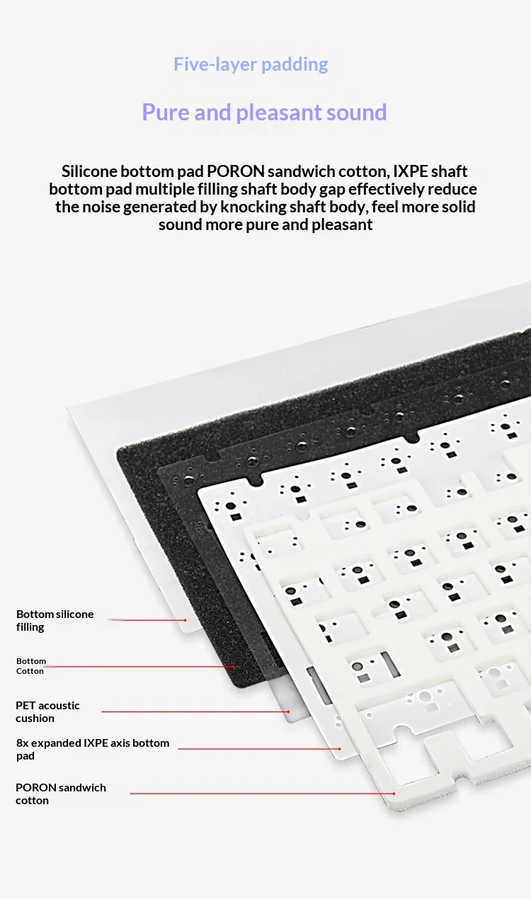 Ajazz AK820 Pro ワイヤレス Bluetooth トリモード ガスケット メカニカルキーボード 75%レイアウト ホットスワップ対応 ゲーミングキーボード