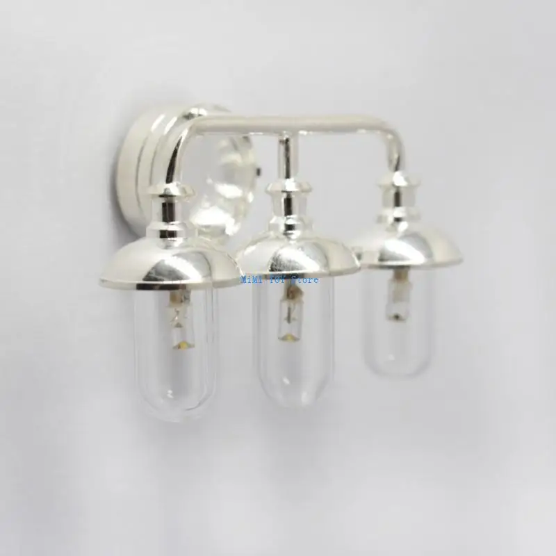24BE Doll House Wall Lamp Model Furniture Model Accessories Teenager Girls for 1:12 Dollhouses Living Room Decorations