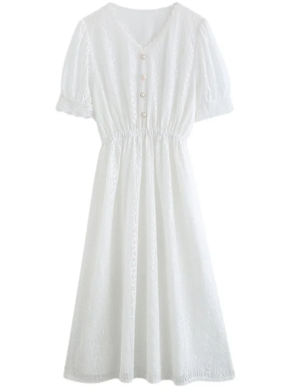 กระโปรงยาวทรงเอ Belle Svel Lace Dr รุ่น Sweet Sle Princ สำหรับผู้หญิง ดีไซน์เว้าช่วงเอว ยืดหยุ่น กระชับสัดส่วน สวยงามดุจเทพธิดา