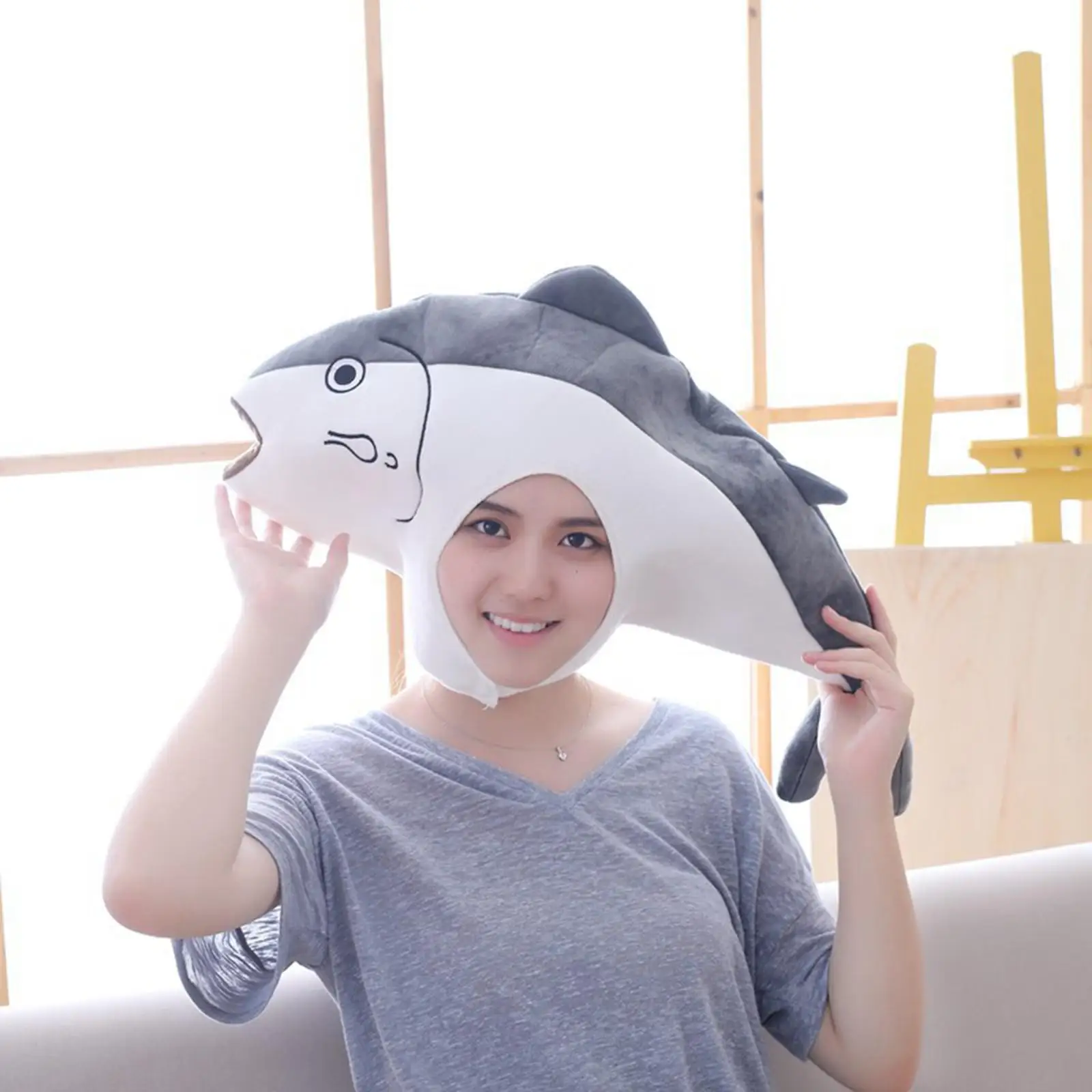 

Plush Fish Hat Adult Plush Hat Costume Accessory Hats Novelty Hats Headgear