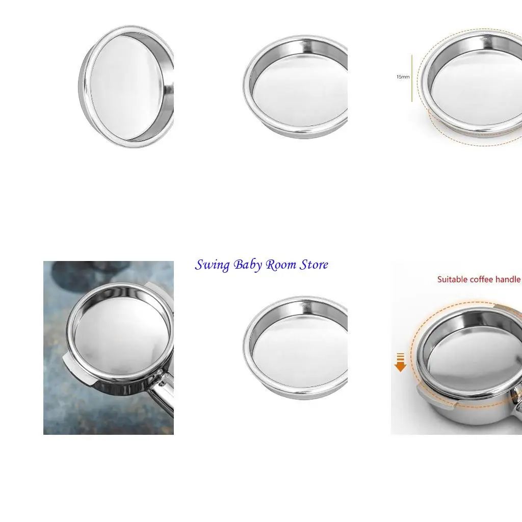 K1AD Espresso Machines Rust Proof Heat Resistant Coffee Filter Basket Blind Bowl Portafilter Suitable for Home Coffee Bar Use