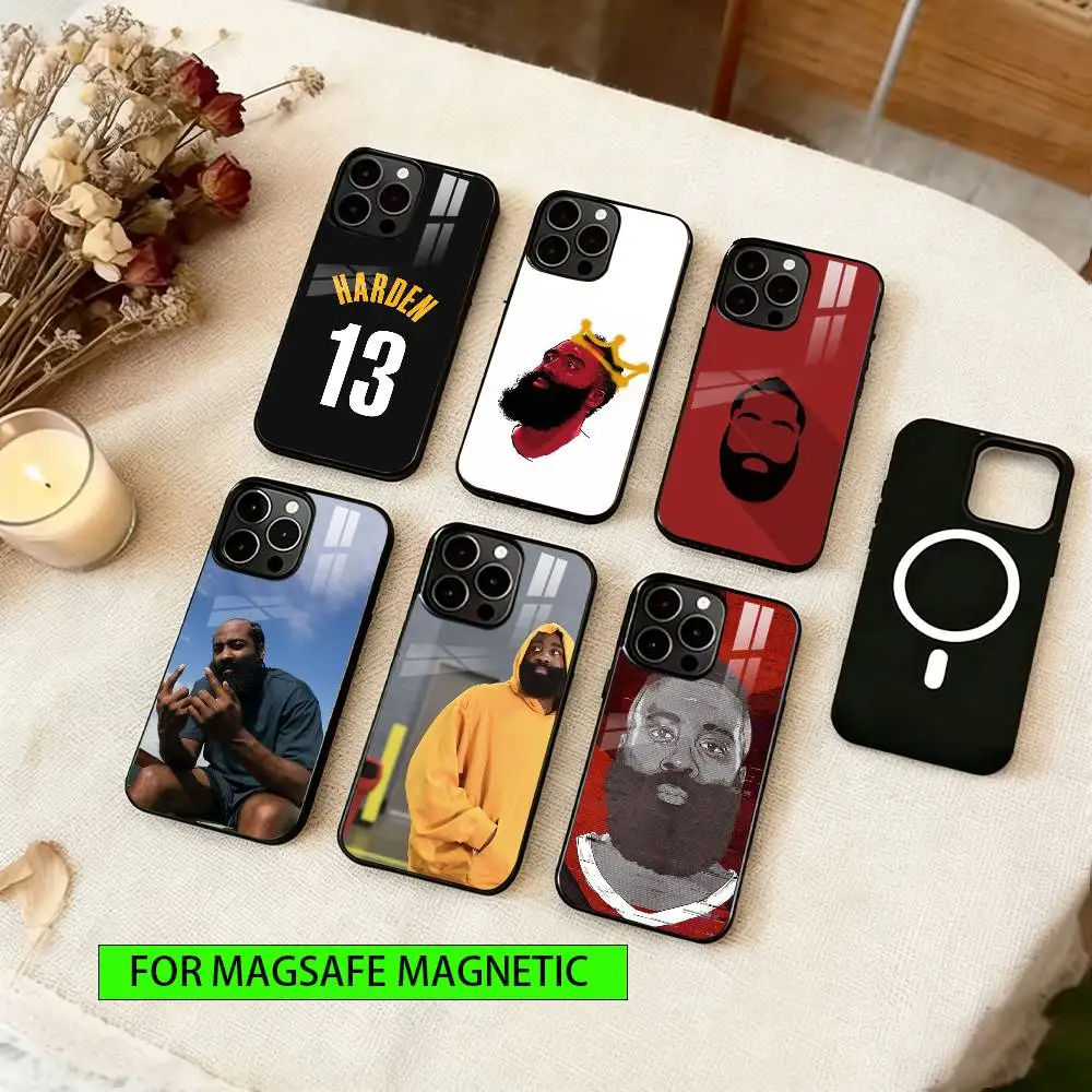 

James Harden Phone Case For iPhone17,16,15,14,13,12,11 Plus,Pro Magnetic For Magsafe Wireless Charging