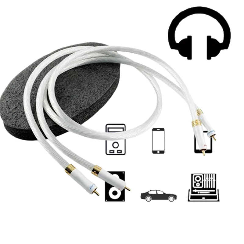 

Premium 5N OCC Silver-Plated HIFI-Grade Analog Audio RCA Interconnect Cable​