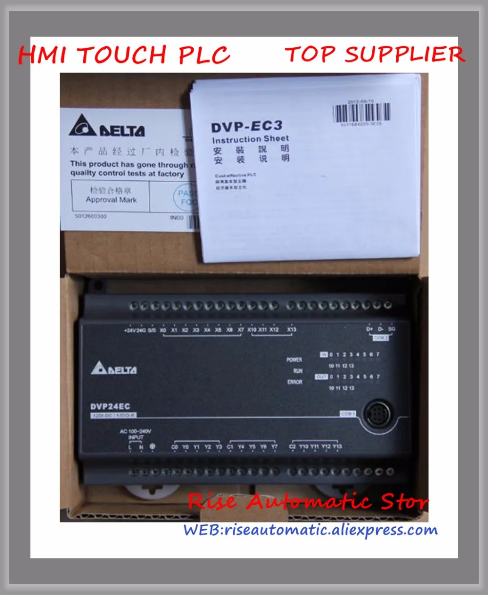 

New Original DVP24EC00R2 Updated To DVP24EC00R3 PLC DI 12 DO 12 Relay 100-240VAC 100% Test Good Quality