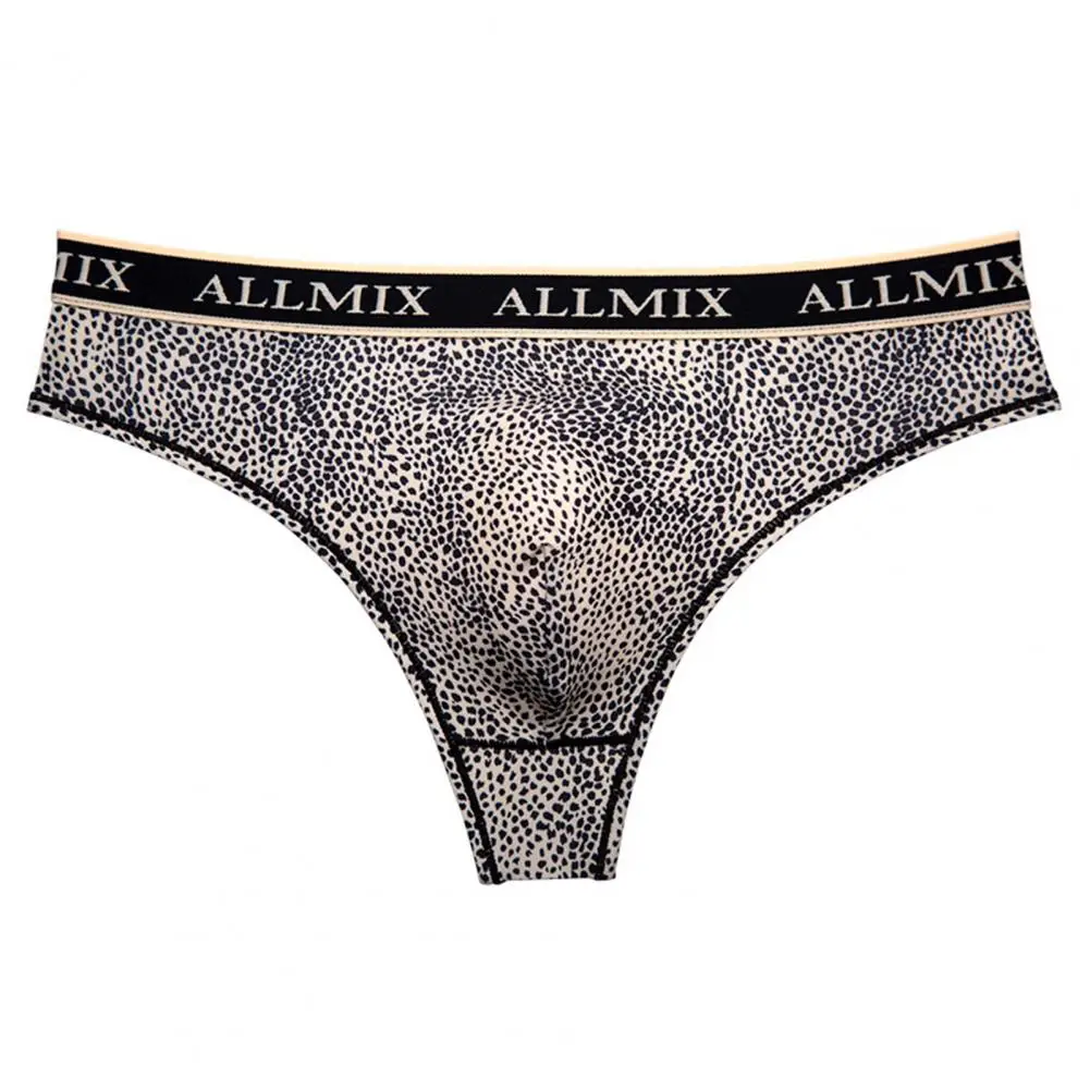 男性用のウエストバンド付きのヒョウ柄のひも,セクシーなランジェリー,ローウエスト,フィットネス用のローライズパンティー,下着