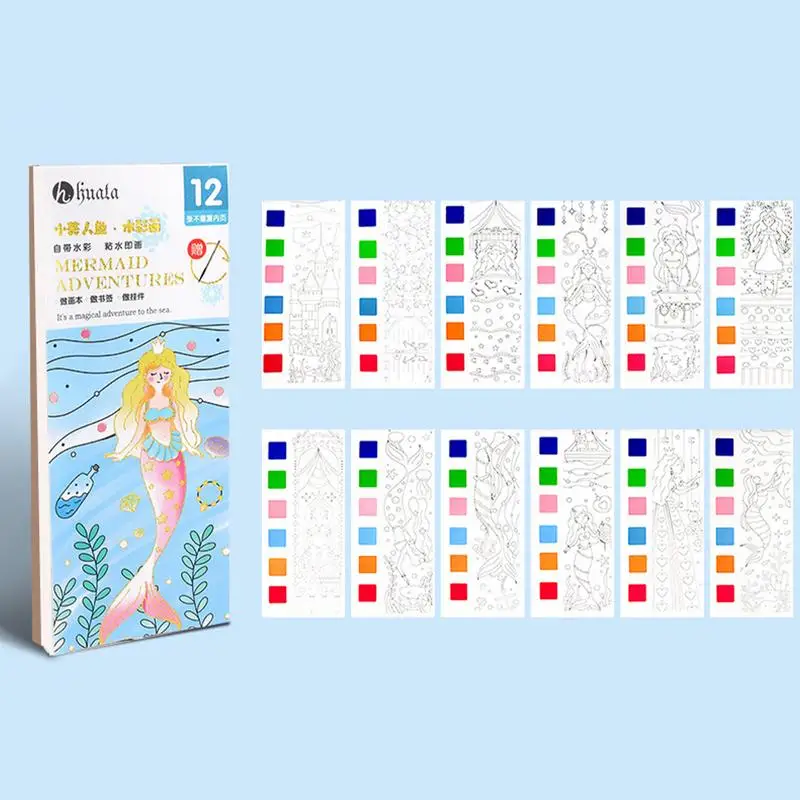 Lukisan dengan buku air Kit seni cat dan buku lukisan untuk anak-anak lukisan cat air menyenangkan dan mainan edukasi kerajinan seni untuk