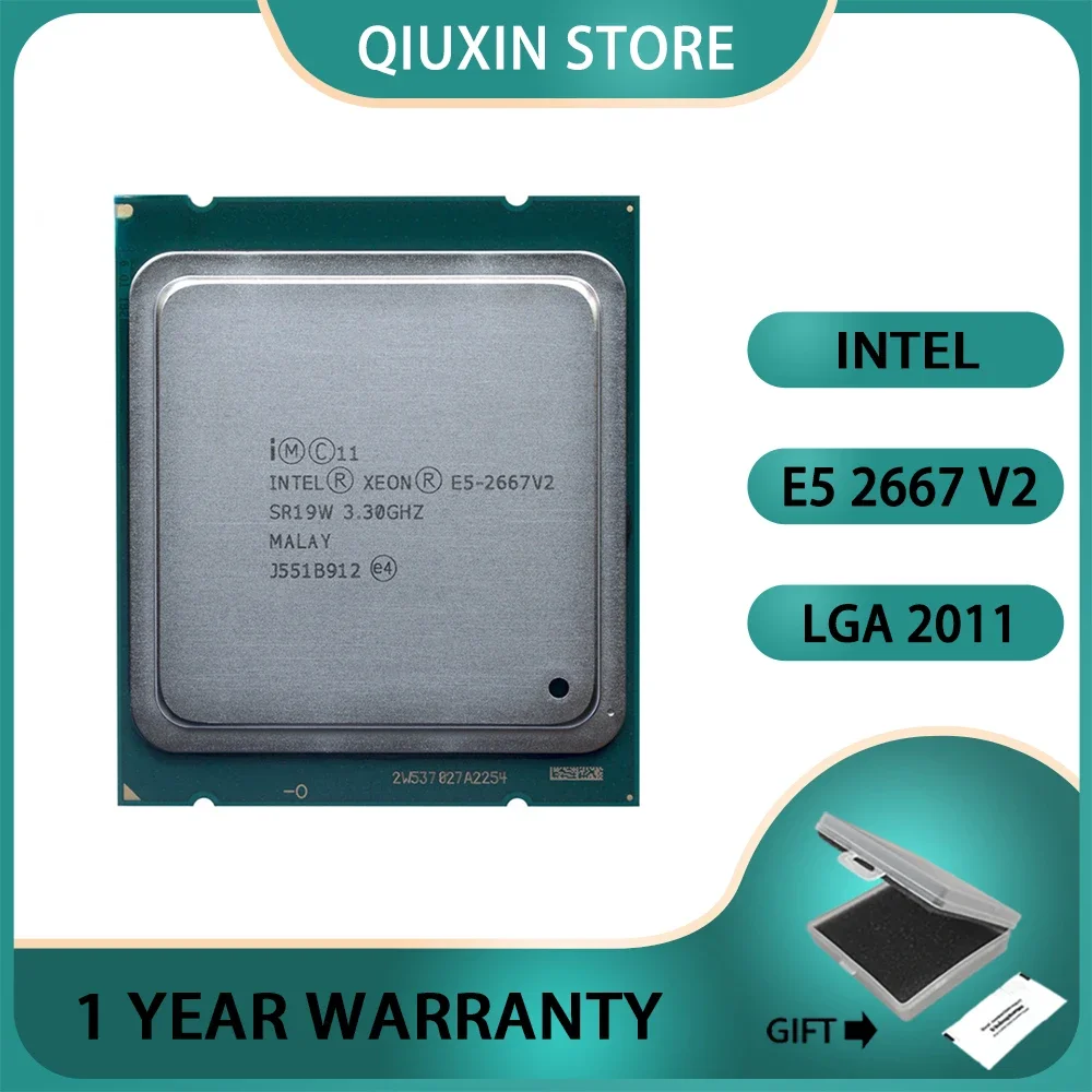 Intel Xeon E5 2667 v2  Cache SR19W 130W Processor LGA2011  3.3Ghz 8Core 16Threads 25MB