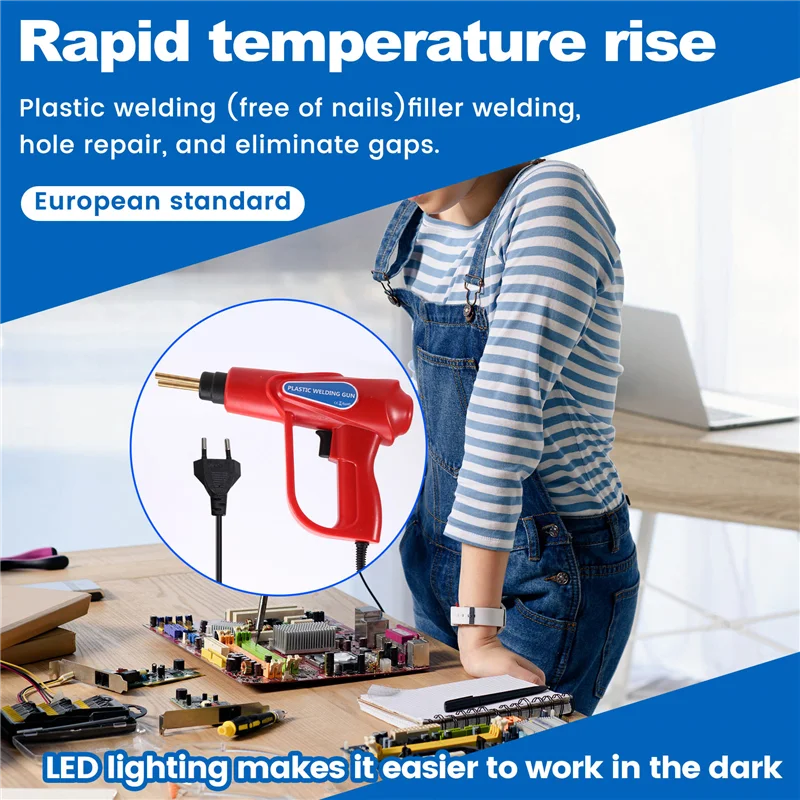 

SEWS-70W Hot Stapler Plastic Welding Machine 4 Types Staples Welding Repairing Machine Car Bumper Repair Kit