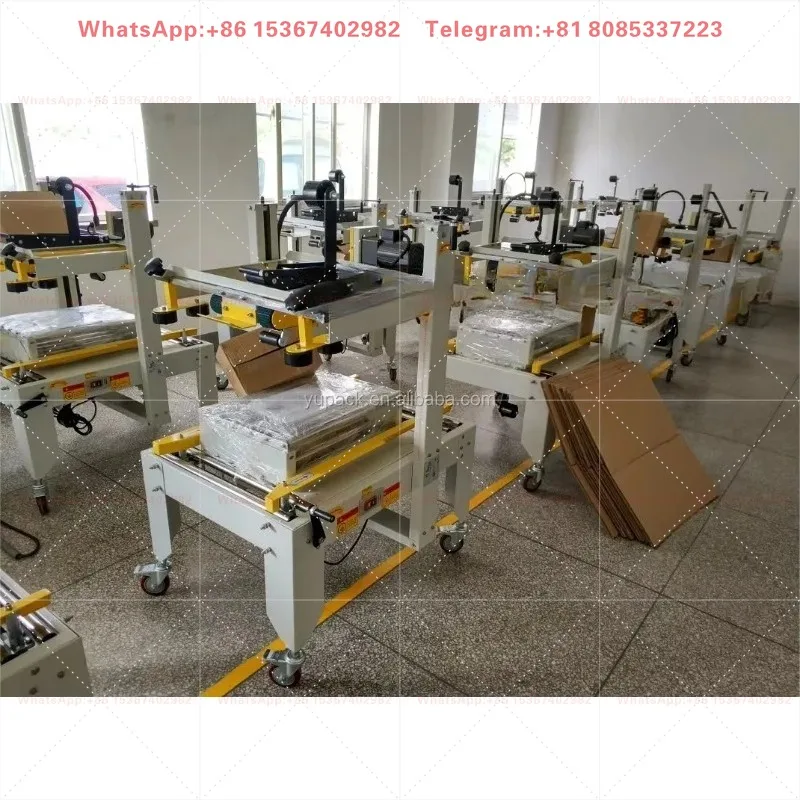 1pcs Heavy Duty Semi Automatic Carton Sealing Machine Case Sealer with Left and Right Drive 20 meters per minute