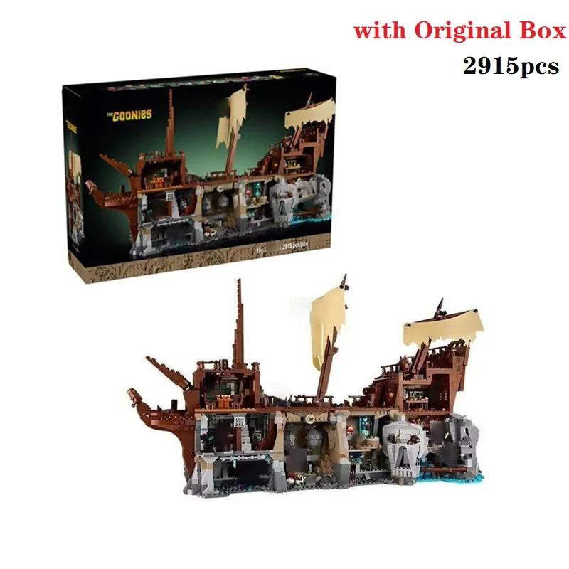 Original Box compatible 21363 Bricks The Goonies Building Blocks Inferno Pirate Ship Ruins Model Assemble Toy Christmas Gift