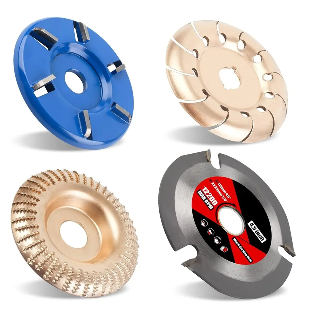 【Abrasives】 Angle Grinder Wood Carving Disc Grinding Wheel, Wood Sanding Cutting Wheel Shaping Discs,for 4 1/2 Inch