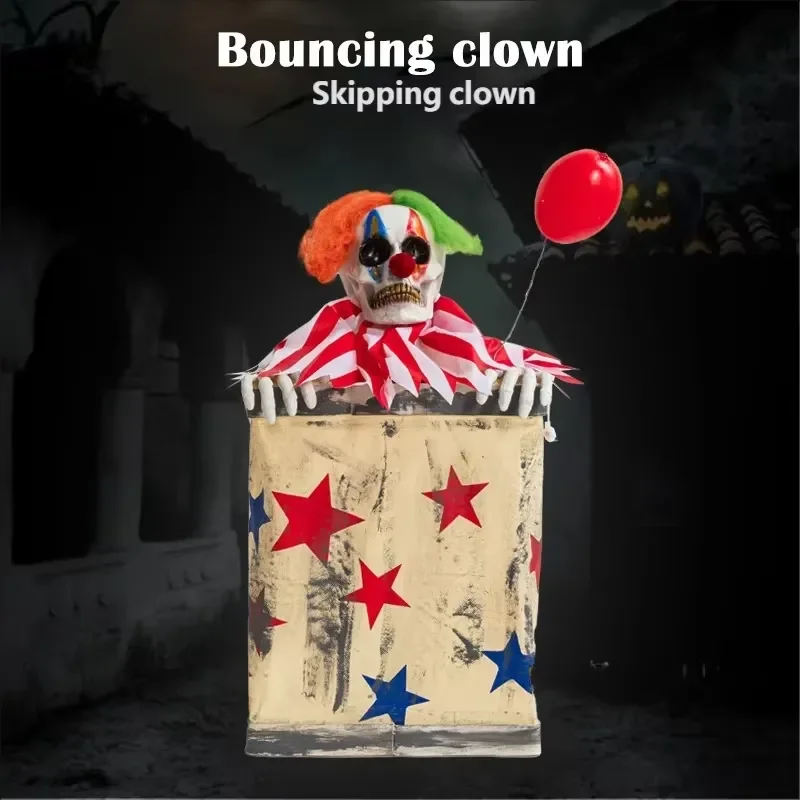 For Halloween Horror Clown Props New Ghost Motion Sensing Animated Decorations for Theme Park Parties