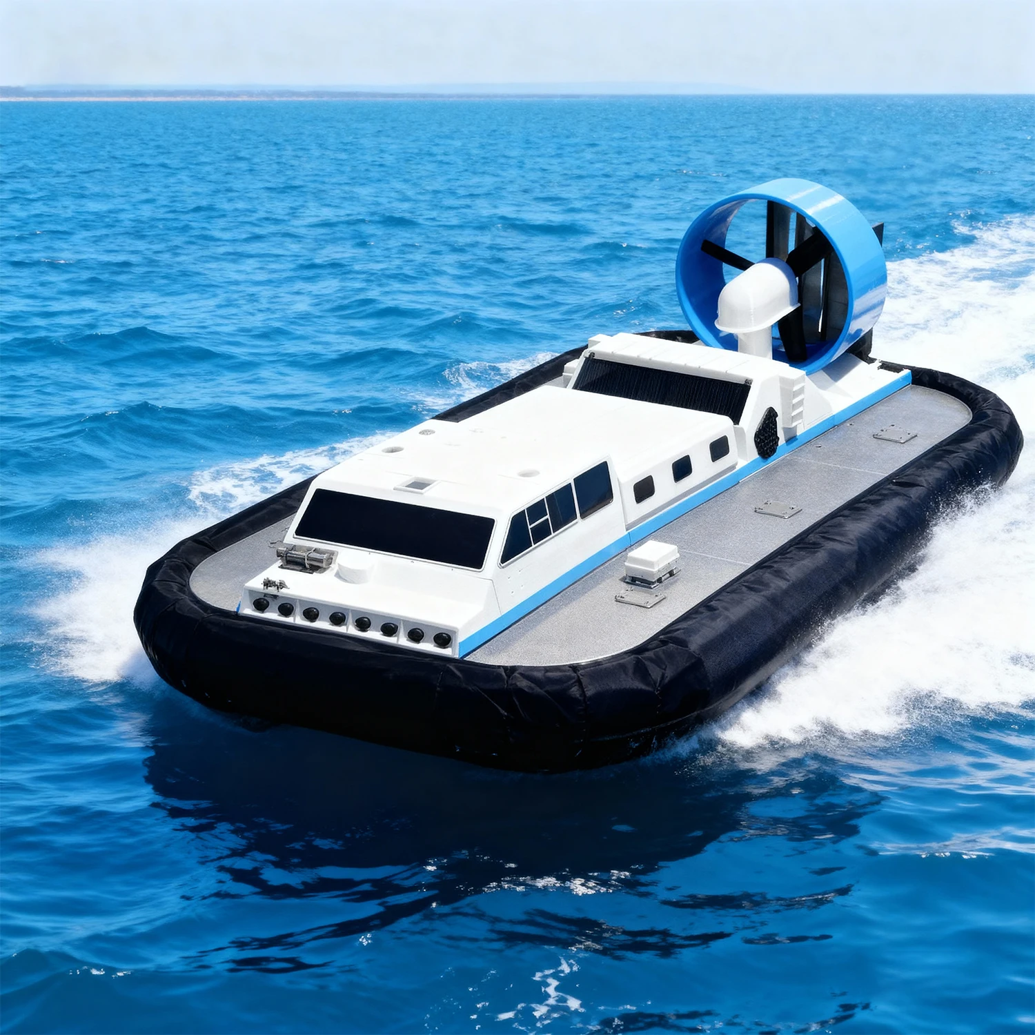 1/25 تعمل بالرياح الحوامات التحكم عن بعد قارب لعبة مجسمة المنتج النهائي محاكاة هدية برمائية